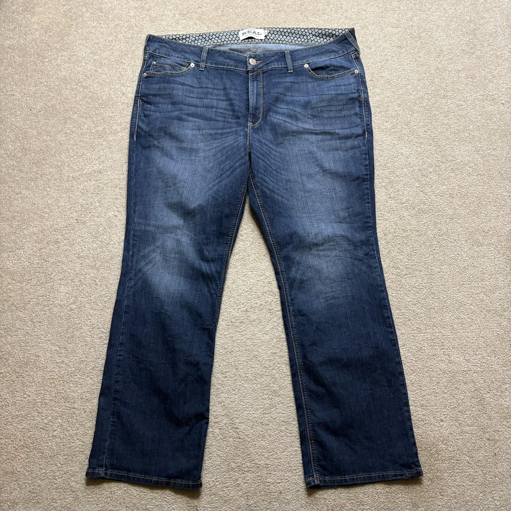 Ariat Real Denim Jeans Womens 26 Blue Mid Rise Relaxed Bootcut Western